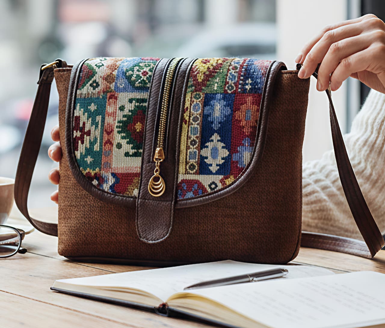 Jute flap bag