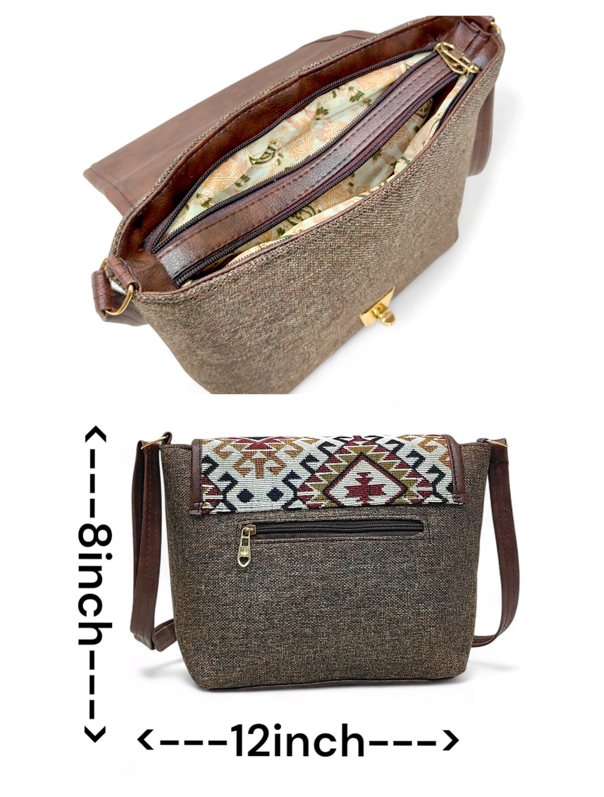 Jute flap bag