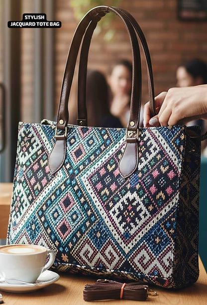 Jacquard tote bag