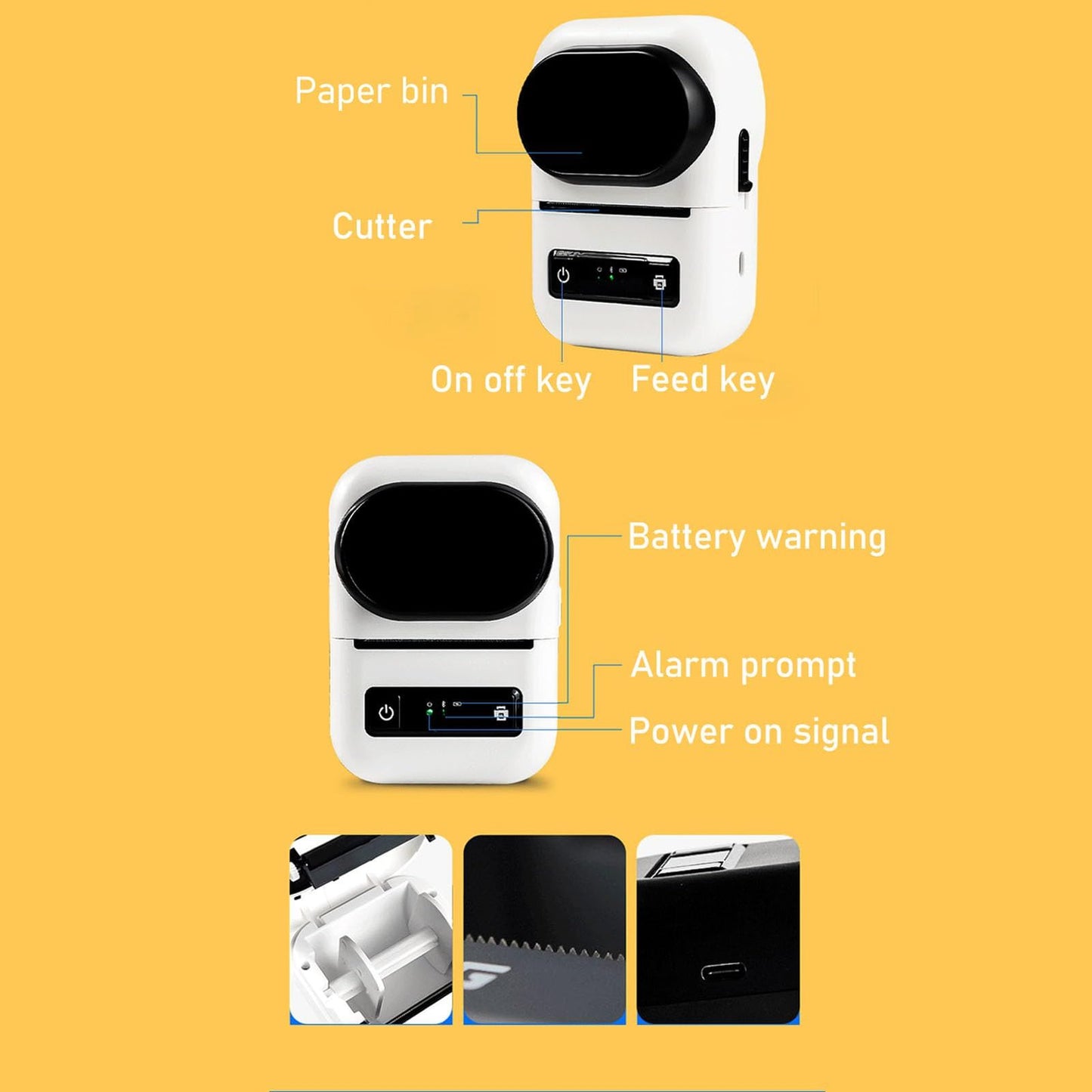Portable Thermal Label Printer